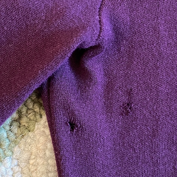 Banana Republic I Purple Cowl Neck Sweater Dress I Holiday 2008 - Picture 12 of 16